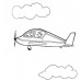 Atividade de colagem de algodão nas nuvens e pintar o avião.